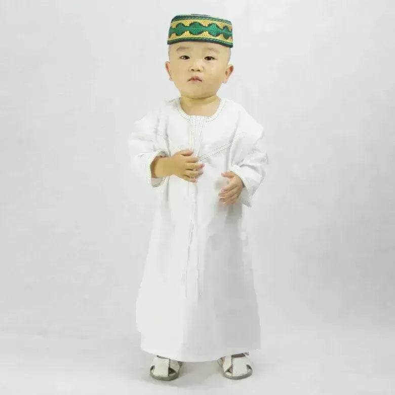Fashionable and Elegant Small Arab Men's Robe With Cotton And Linen Embroidery Moroccan Men's Jalabiya - EX-STOCK Canada