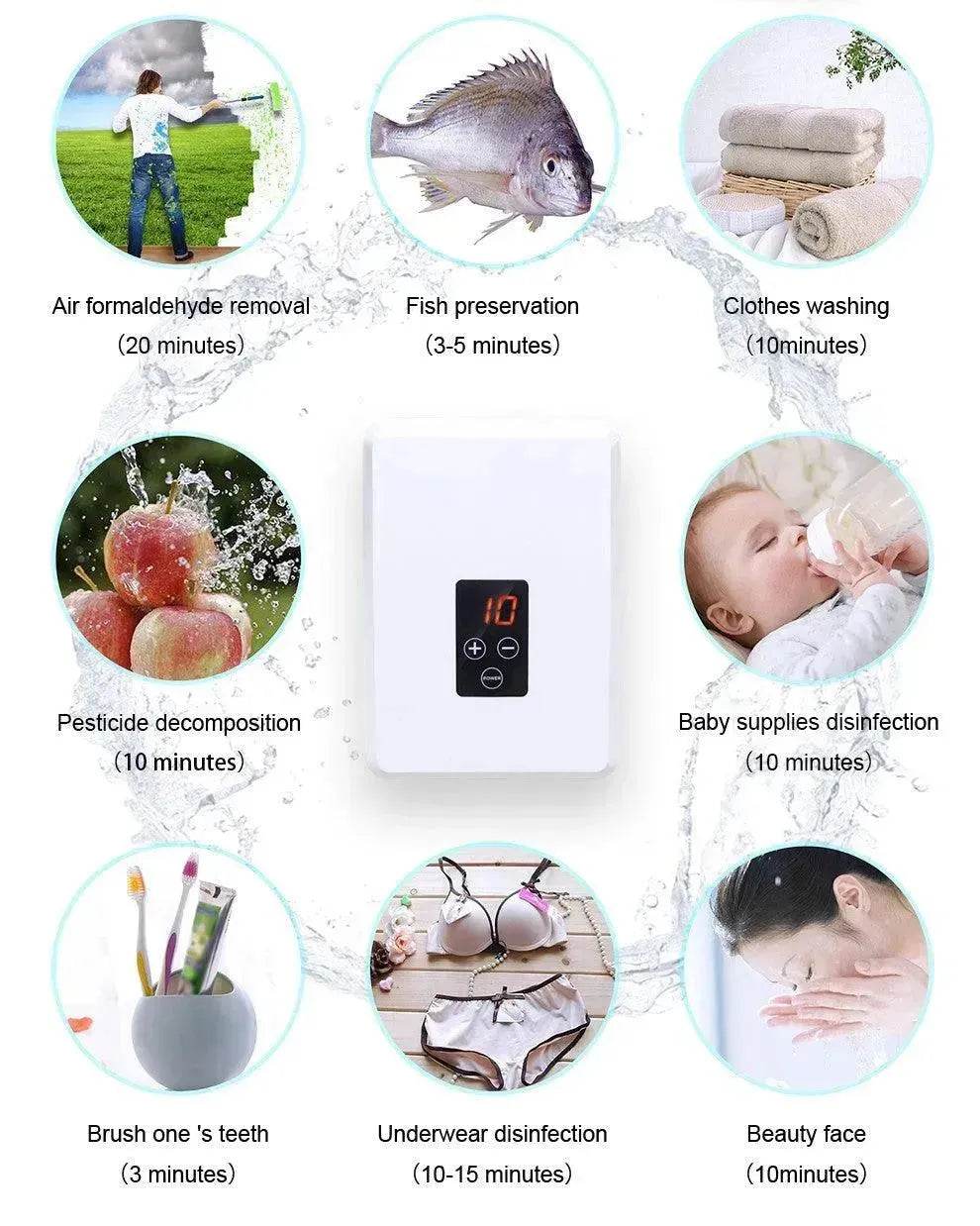 Small Household Appliances Ozone Generator Fruit And Vegetable Washing Machine - EX-STOCK Canada