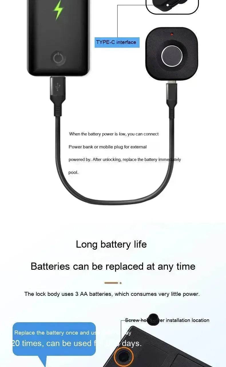 Smart Drawer Locker Wardrobe Electronic Office File Cabinet Dressing Cabinet Fingerprint Lock - EX-STOCK Canada