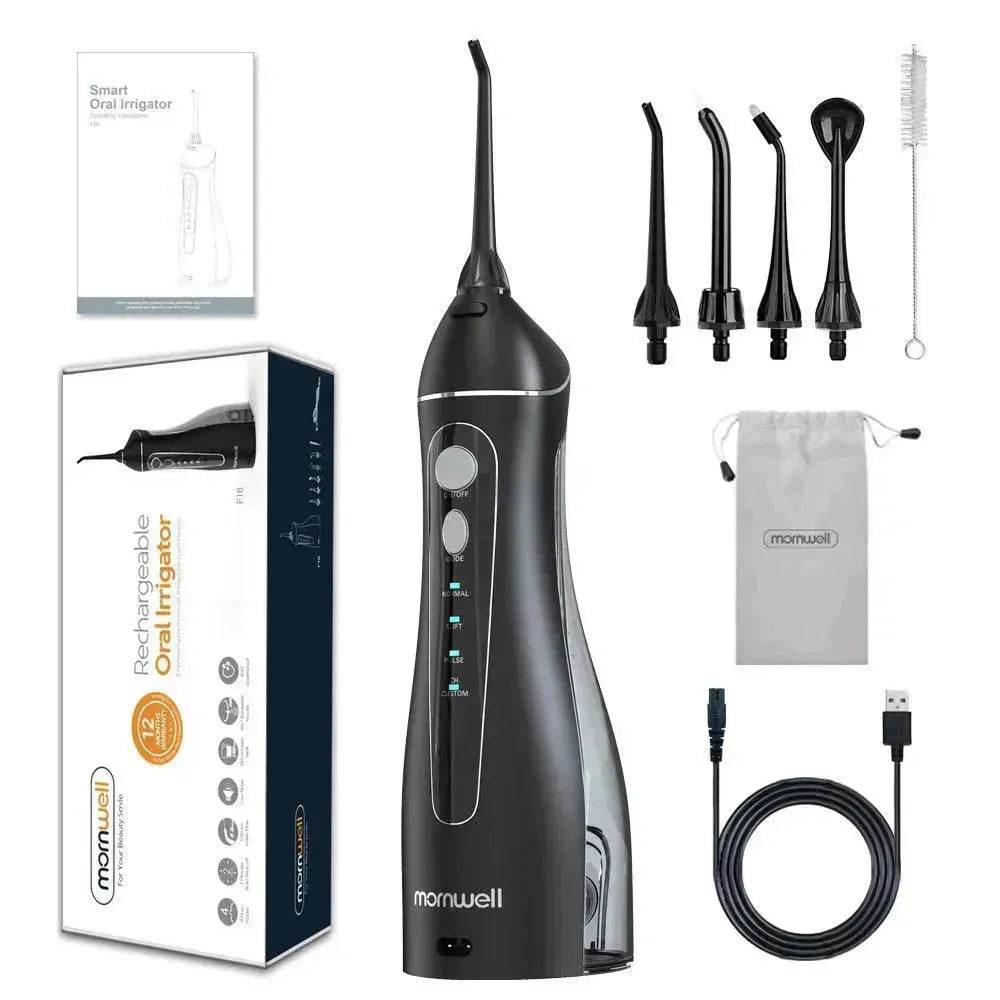 Smart Electric Portable Cordless Dental Water Flosser for Teeth Cleaning - Rechargeable and IPX7 Waterproof Travel Dental Oral Irrigator - EX-STOCK Canada