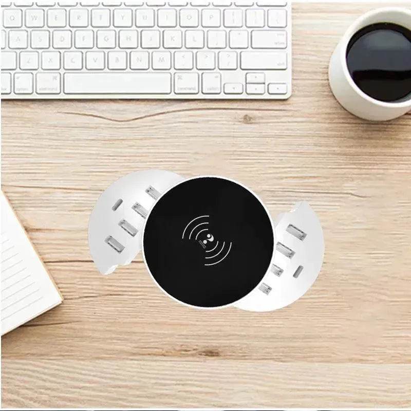 Smart Phone Multi-port Wireless Circular Charger - EX-STOCK Canada