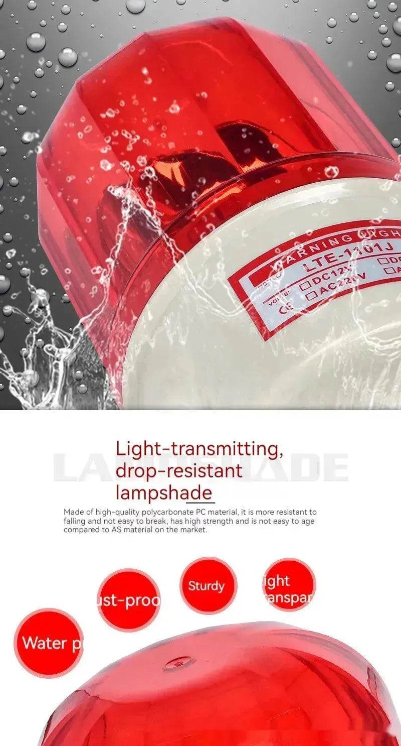 Smart Warning Light LTE-1101J Sound And Light Alarm Rotation for Factories, Workshops, Machine tools, Security rooms, and Traffics. - EX-STOCK Canada