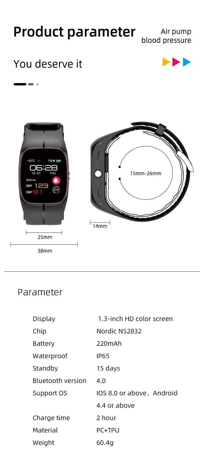 Smart Watch P20 Blood Oxygen Blood Pressure Heart Rate Monitoring - EX-STOCK Canada
