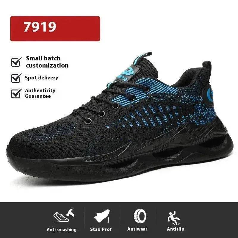 Smash and Puncture Resistant Steel Toe Shoes, Unisex Comfortable Work Safety Shoes, Lightweight Outdoor Adventure Safety Sneakers, Breathable Upper Labour Protection Shoes - EX-STOCK Canada