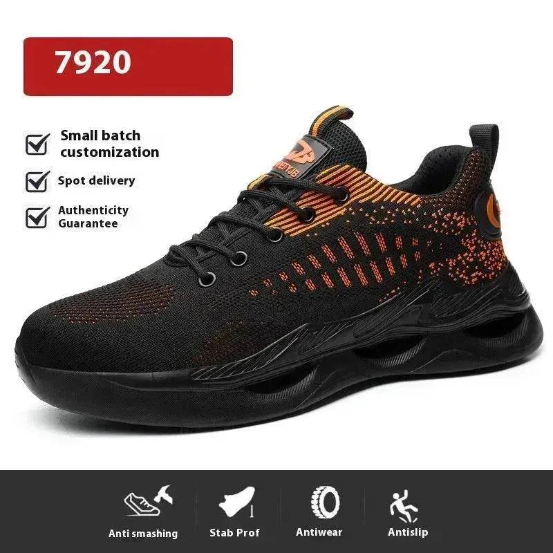 Smash and Puncture Resistant Steel Toe Shoes, Unisex Comfortable Work Safety Shoes, Lightweight Outdoor Adventure Safety Sneakers, Breathable Upper Labour Protection Shoes - EX-STOCK Canada