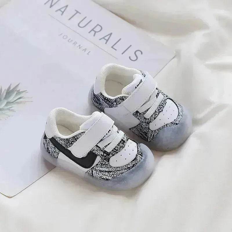 Solid Color Boys And Girls Toddler Soft Bottom Kids White Shoes - EX-STOCK Canada