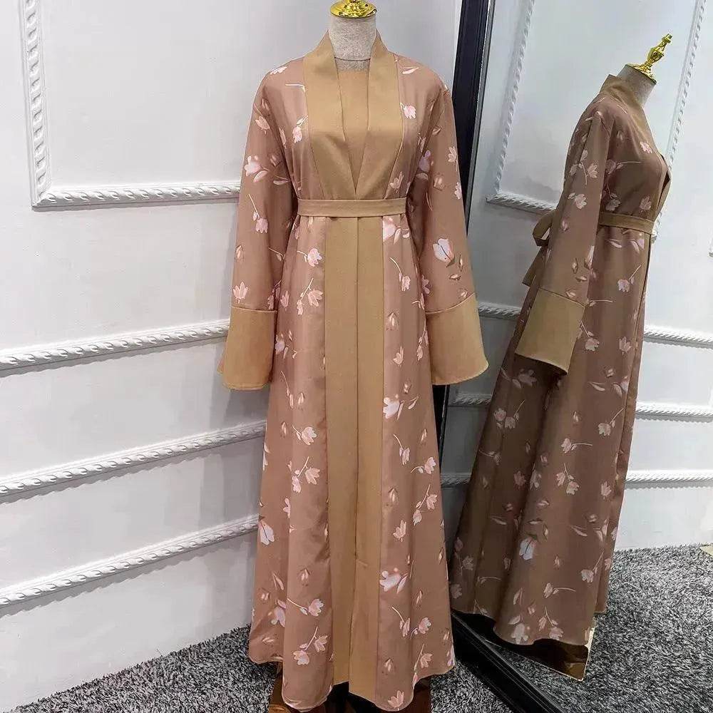 Solid Color Inner liner Jumpsuit with Robe for Beautiful Arab Dubai Turkey Middle East Women. - EX-STOCK Canada