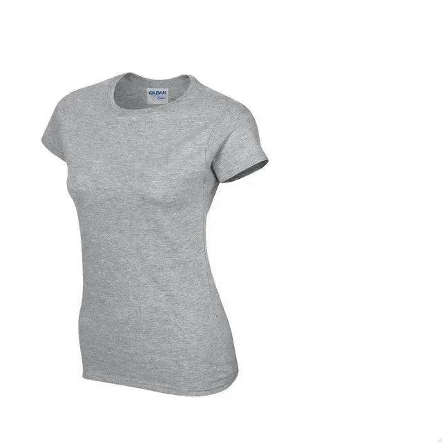 Solid color women's short-sleeved T-shirt combed cotton bottoming shirt advertising shirt custom - EX-STOCK Canada