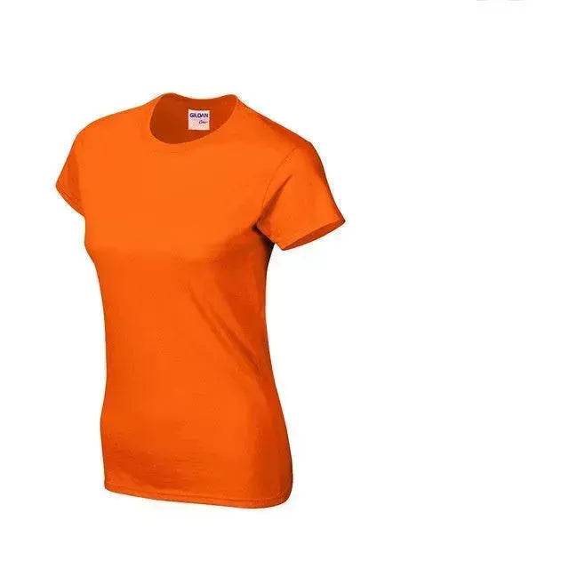 Solid color women's short-sleeved T-shirt combed cotton bottoming shirt advertising shirt custom - EX-STOCK Canada