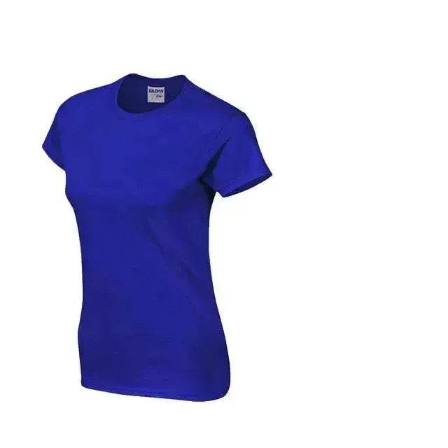 Solid color women's short-sleeved T-shirt combed cotton bottoming shirt advertising shirt custom - EX-STOCK Canada