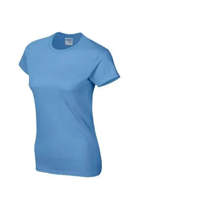Solid color women's short-sleeved T-shirt combed cotton bottoming shirt advertising shirt custom - EX-STOCK Canada
