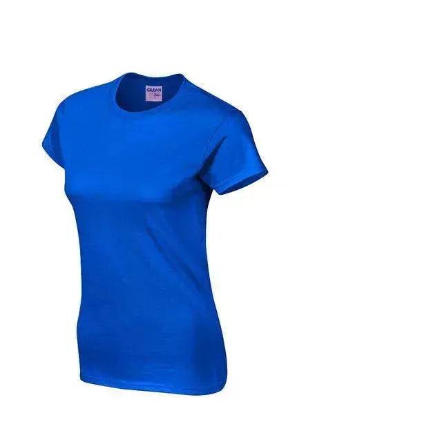 Solid color women's short-sleeved T-shirt combed cotton bottoming shirt advertising shirt custom - EX-STOCK Canada