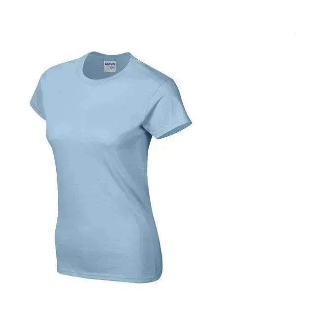 Solid color women's short-sleeved T-shirt combed cotton bottoming shirt advertising shirt custom - EX-STOCK Canada