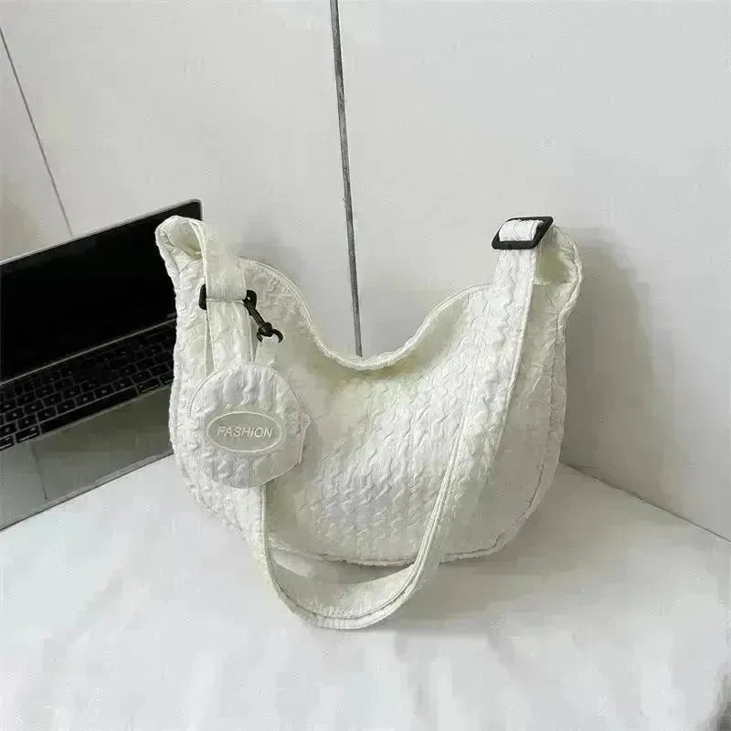 South Korea Ins Girl's Fashionable Cloud Puff Flower Shoulder Bag - EX-STOCK CANADA
