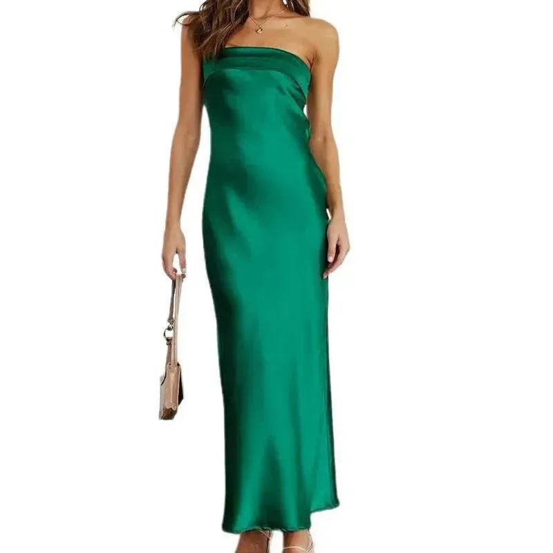 Spring And Summer New European And American Elegant Socialite Sleeveless Backless Tube Top Dress Women - EX-STOCK Canada