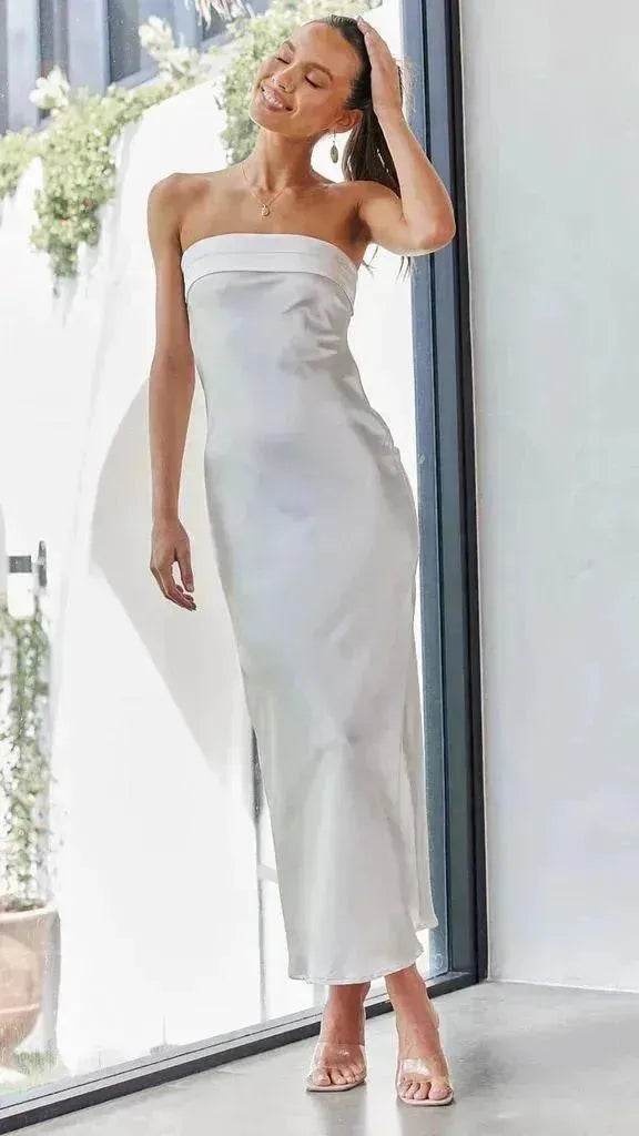 Spring And Summer New European And American Elegant Socialite Sleeveless Backless Tube Top Dress Women - EX-STOCK Canada