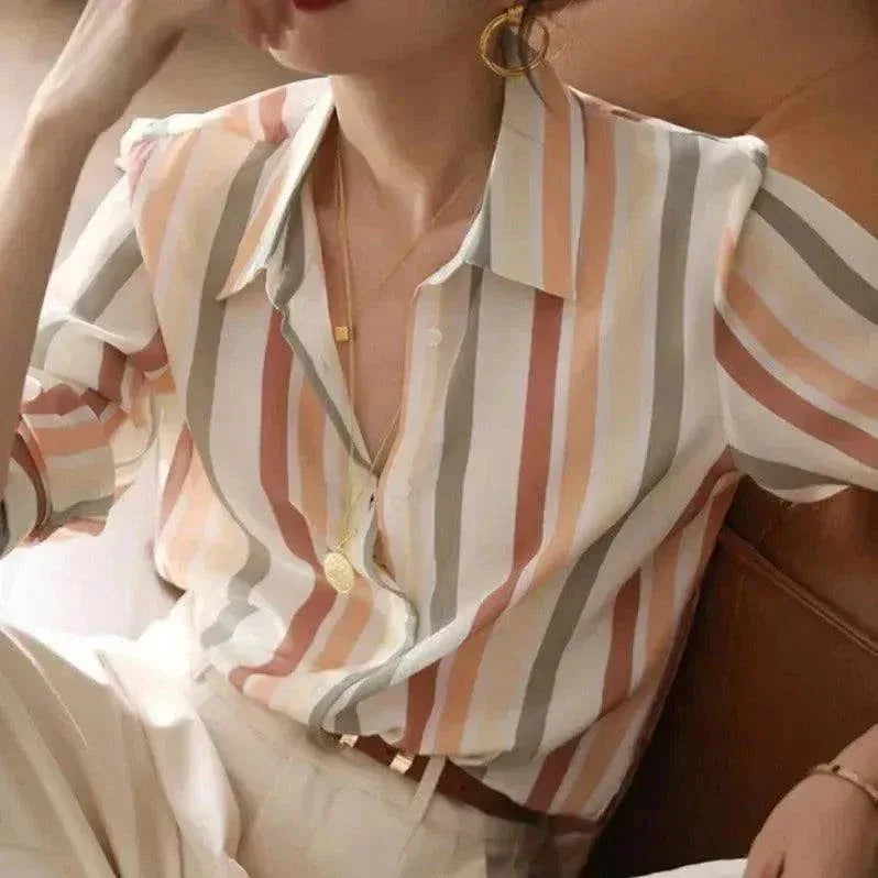 Striped Shirt Top For Women - EX-STOCK CANADA