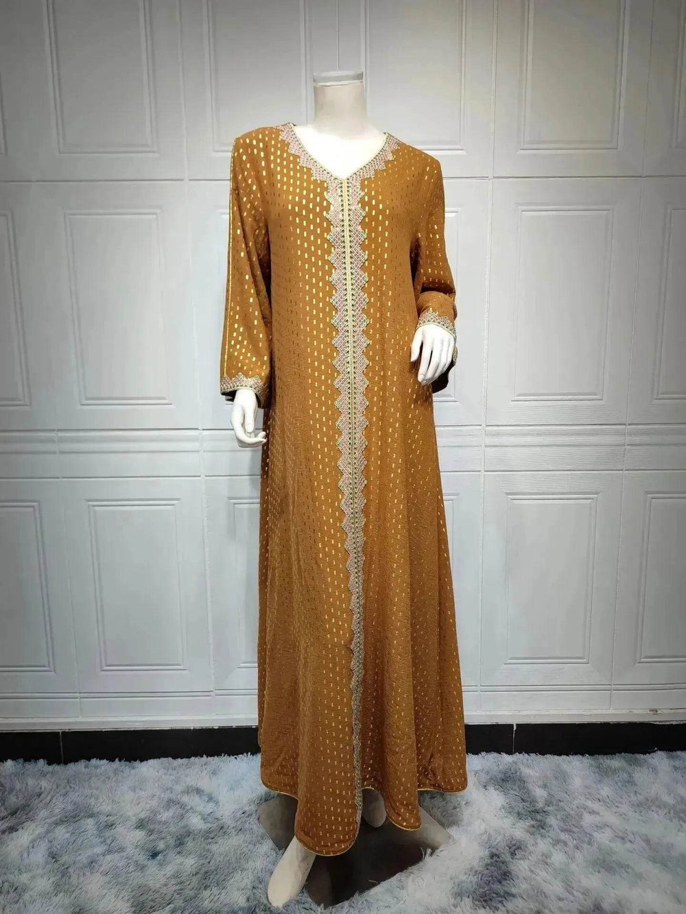 Summer Bronzing Arab Dubai Gown - EX-STOCK Canada