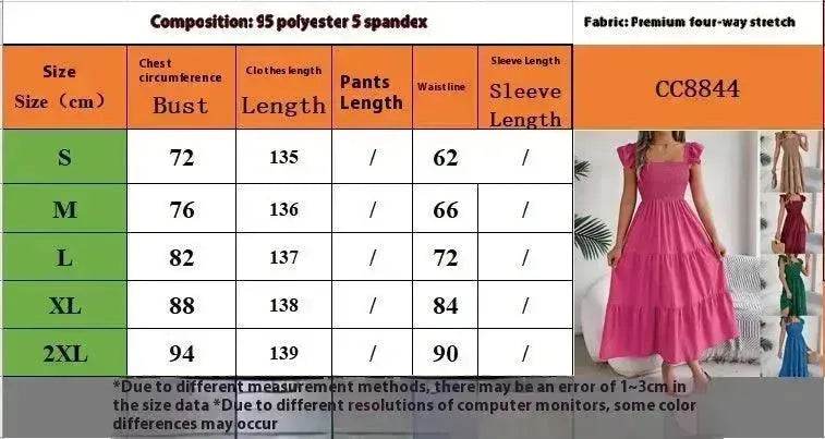 Summer Dress Casual Women's Sleeveless Midi Dress Pleated Long Layered Dress - EX-STOCK Canada