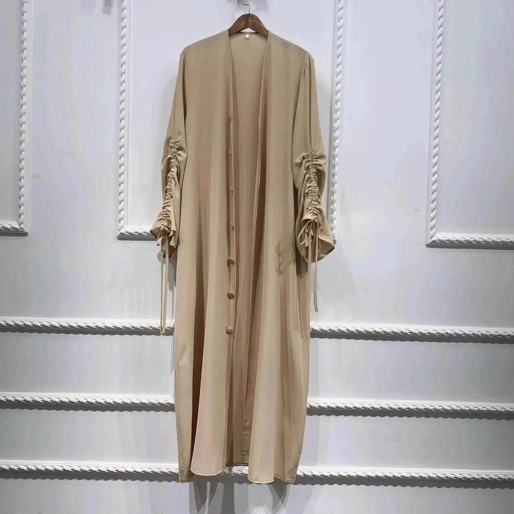 Muslim Dubai Middle East Arab Turkey Stitching Sleeved Abaya Jacket Dress - EX-STOCK Canada