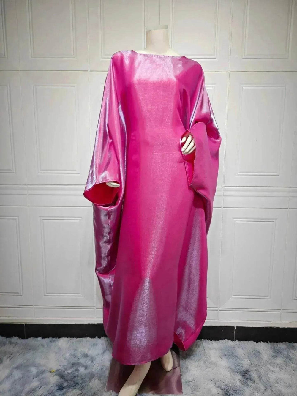Fashion Satin Waist Muslim Abaya Dress for Arab Dubai Turkey Middle East Women - EX-STOCK Canada
