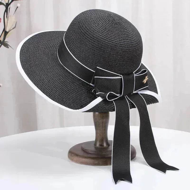 Summer Korean Bowknot Straw Hat - EX-STOCK Canada