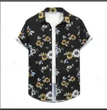 Summer Men's Hawaiian 3D Digital Printing Shirt Short Sleeve - EX-STOCK Canada