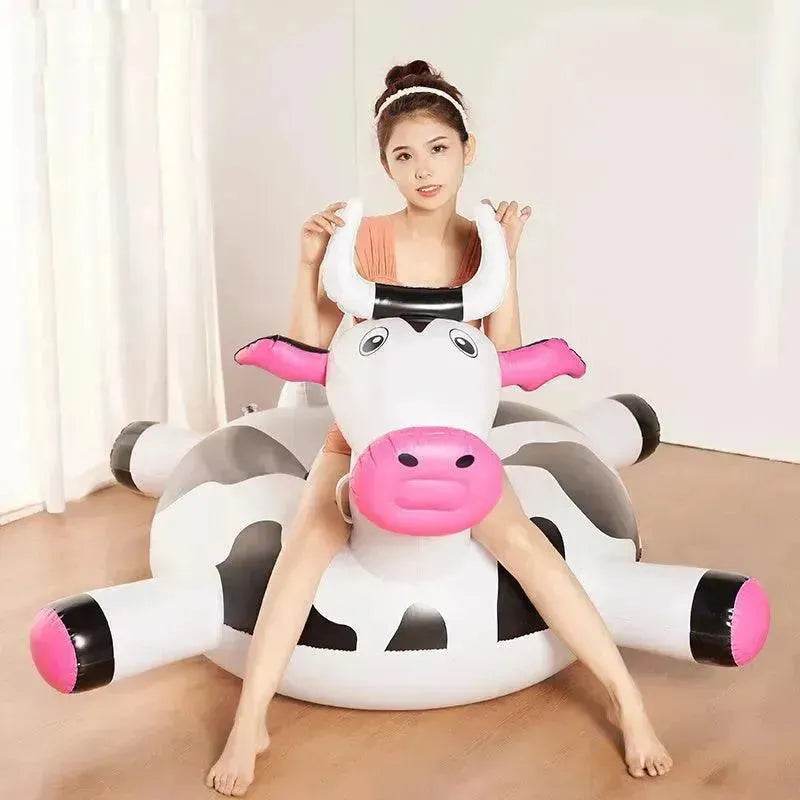 Summer Outdoor Water Inflatable Cows Floating Row Toys - EX-STOCK Canada