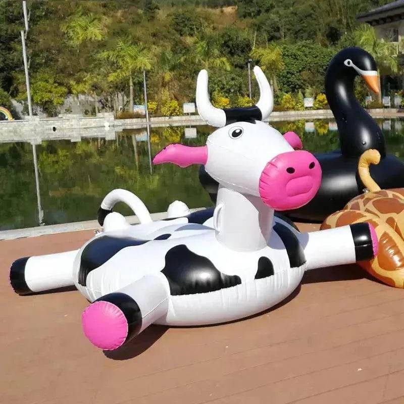 Summer Outdoor Water Inflatable Cows Floating Row Toys - EX-STOCK Canada