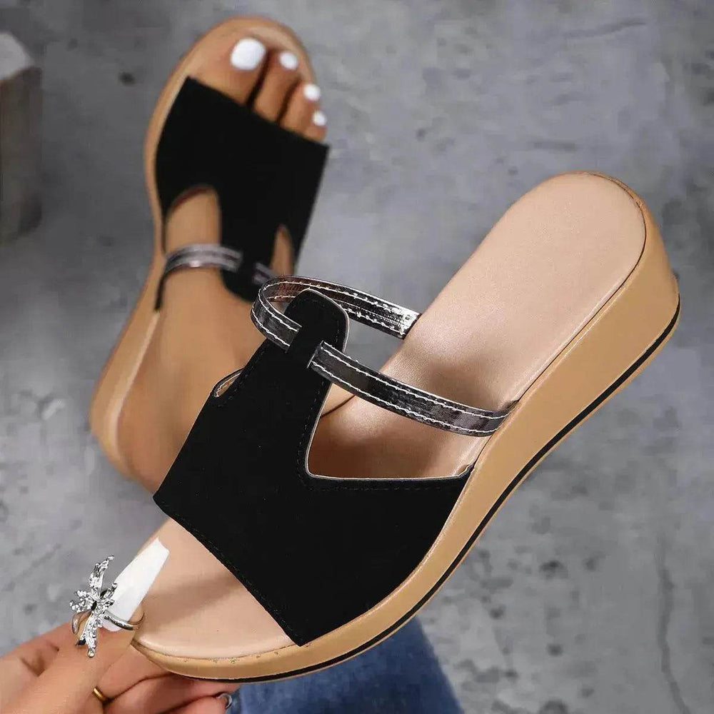 Summer Peep-toe Wedges Sandals Casual Thick Sole Heightening Slippers Fashion Outdoor Slides Shoes Women - EX-STOCK Canada