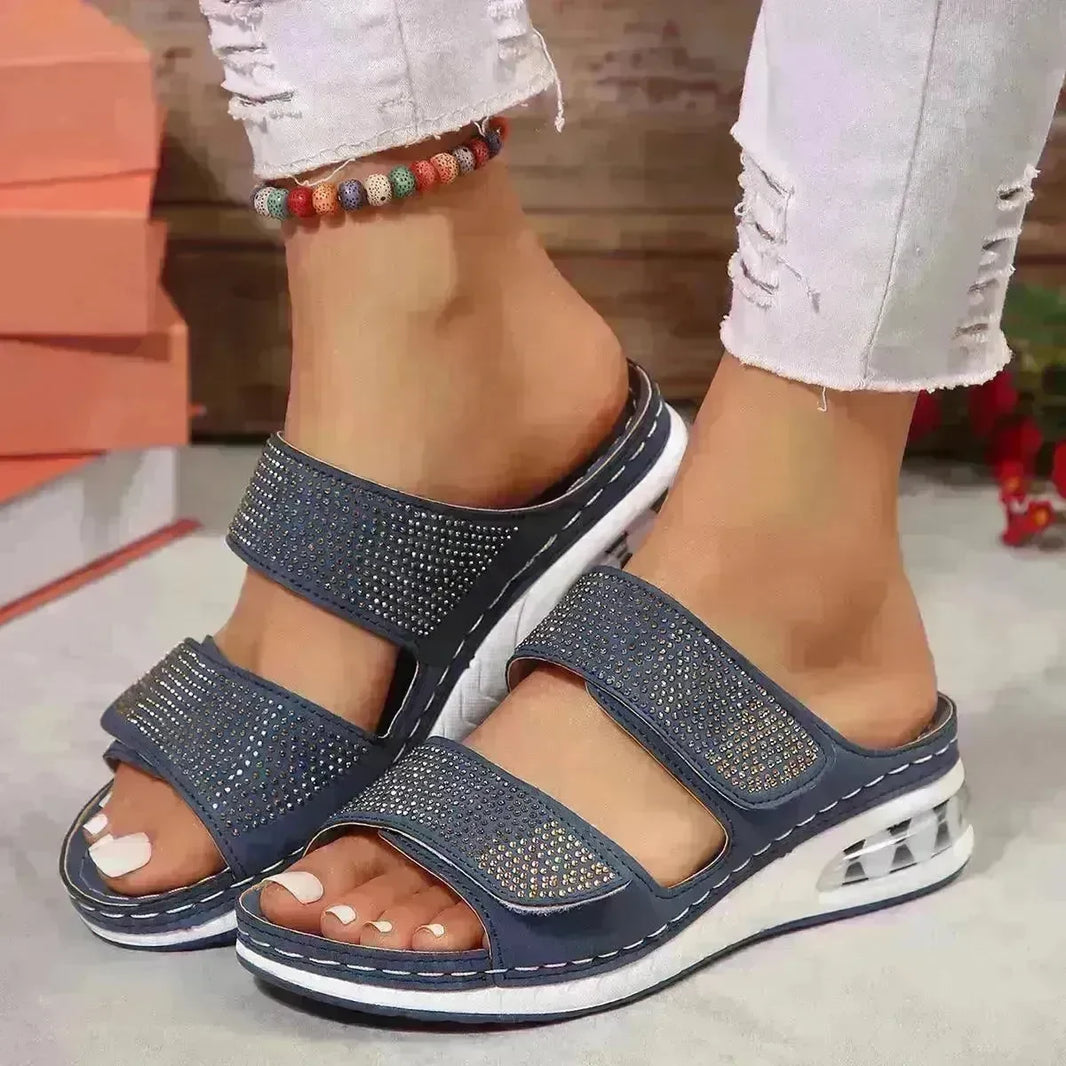 Summer Rhinestone Sandals: Non-slip, Chic & Casual - EX-STOCK CANADA