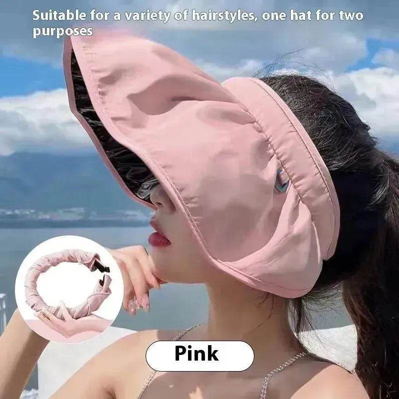 Summer Shell Hat FPF50 Empty-top Hat Women's Cycling Sun Protection UV Face Covering Sunhat Outdoor - EX-STOCK Canada