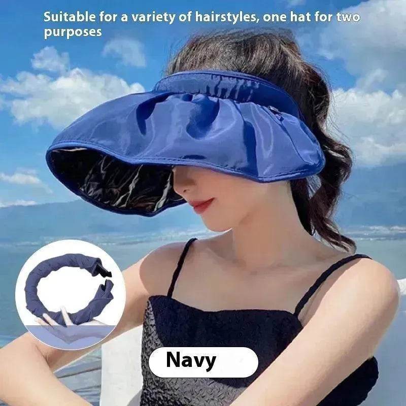 Summer Shell Hat FPF50 Empty-top Hat Women's Cycling Sun Protection UV Face Covering Sunhat Outdoor - EX-STOCK Canada