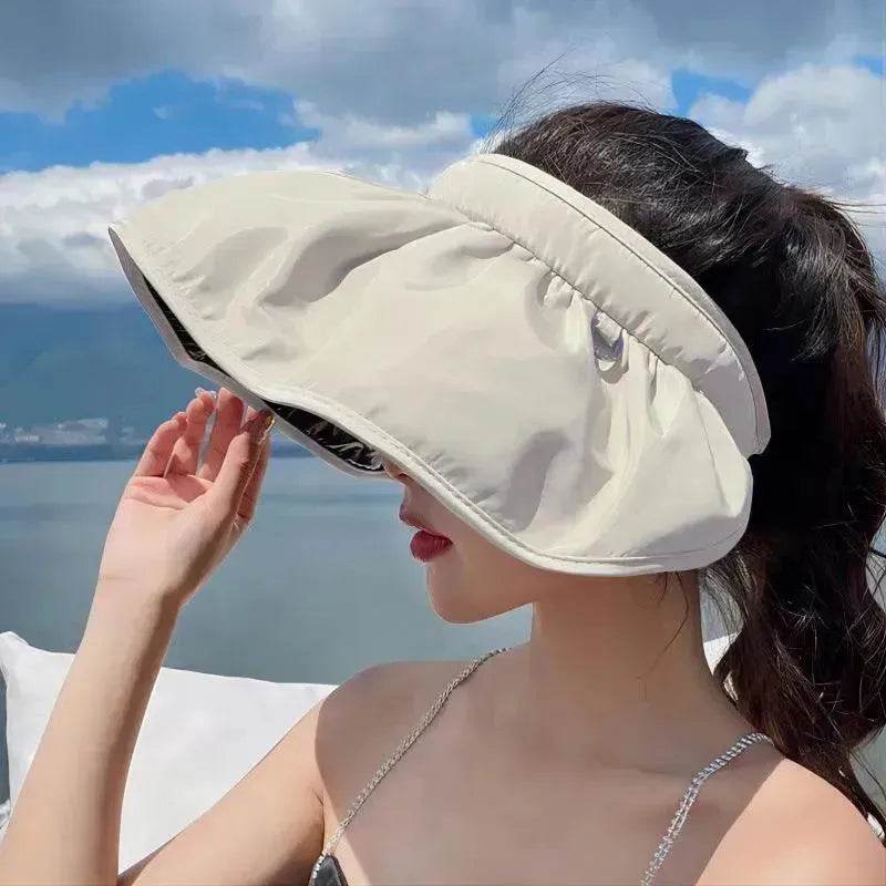 Summer Shell Hat FPF50 Empty-top Hat Women's Cycling Sun Protection UV Face Covering Sunhat Outdoor - EX-STOCK Canada
