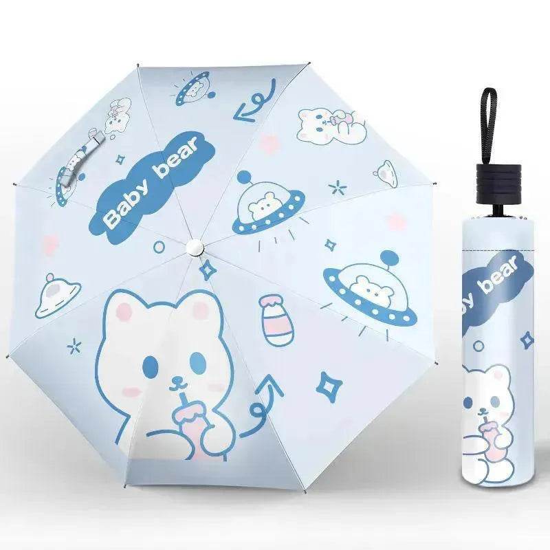 Sun Umbrella Umbrella Dual-Use Cute Lightweight Automatic Folding Umbrella - EX-STOCK Canada