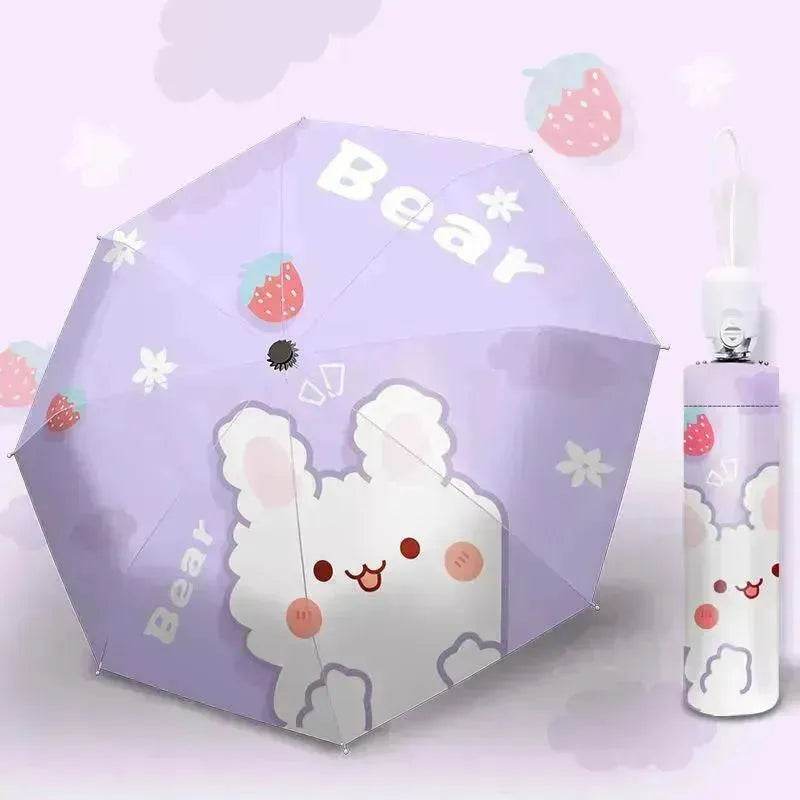 Sun Umbrella Umbrella Dual-Use Cute Lightweight Automatic Folding Umbrella - EX-STOCK Canada