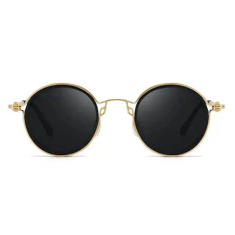Sunscreen Retro Style Round Frame Metal Sunglasses - EX-STOCK Canada