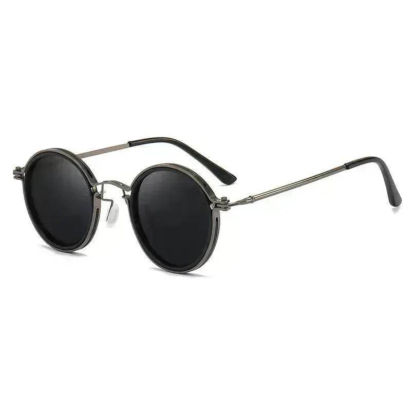 Sunscreen Retro Style Round Frame Metal Sunglasses - EX-STOCK Canada