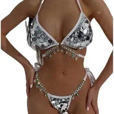 Swimsuit Sequined Costume Charming Backless Party Bikini - EX-STOCK Canada