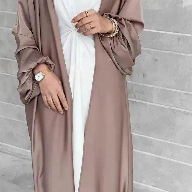 Temperament commute Middle East Arab Dubai Abaya Dress White Sleeveless Pleated Bottoming Vest Lined Dress - EX-STOCK Canada