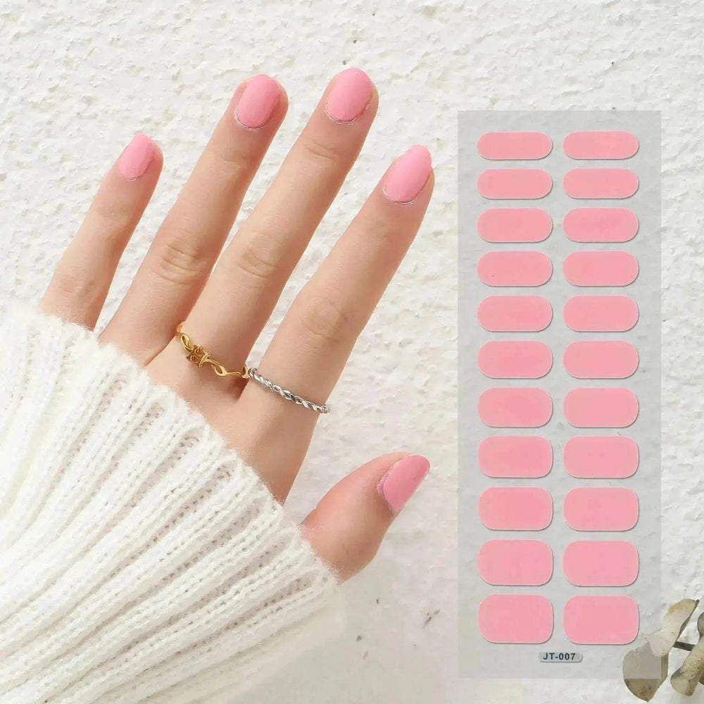 Thermal Semi-curing Nail Beauty Full Stickers Phototherapy Gel Semi Cured Gel Nail Sticker - EX-STOCK Canada