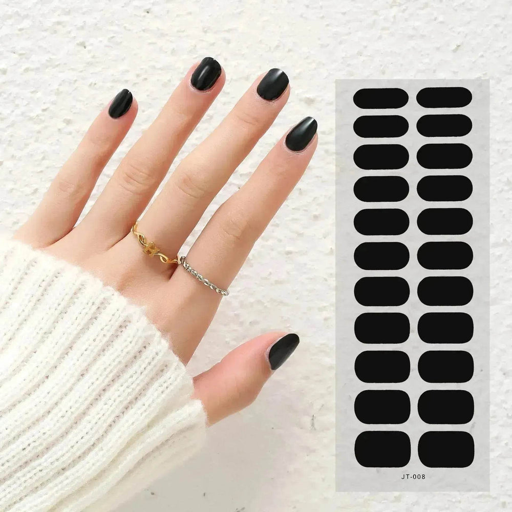 Thermal Semi-curing Nail Beauty Full Stickers Phototherapy Gel Semi Cured Gel Nail Sticker - EX-STOCK Canada