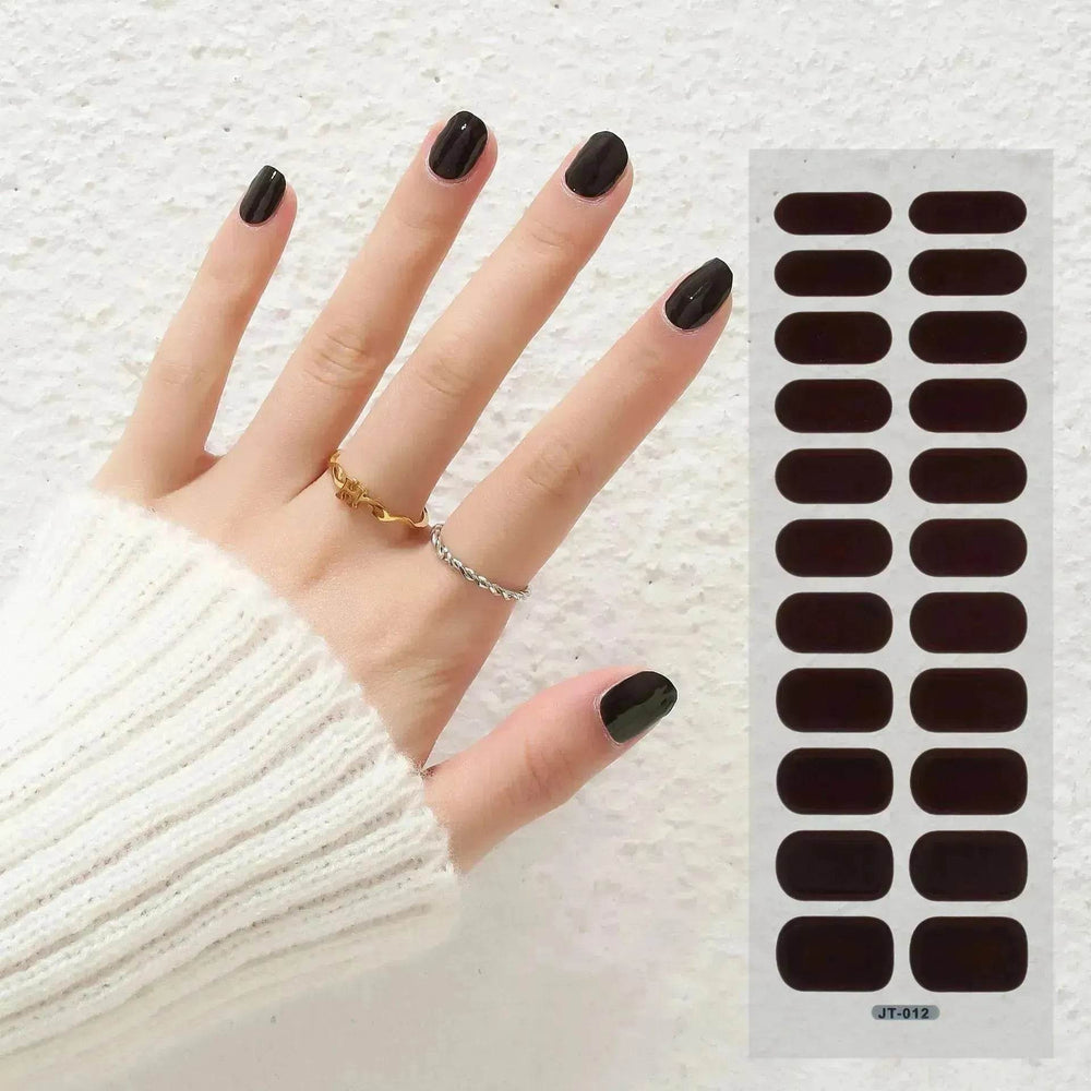 Thermal Semi-curing Nail Beauty Full Stickers Phototherapy Gel Semi Cured Gel Nail Sticker - EX-STOCK Canada