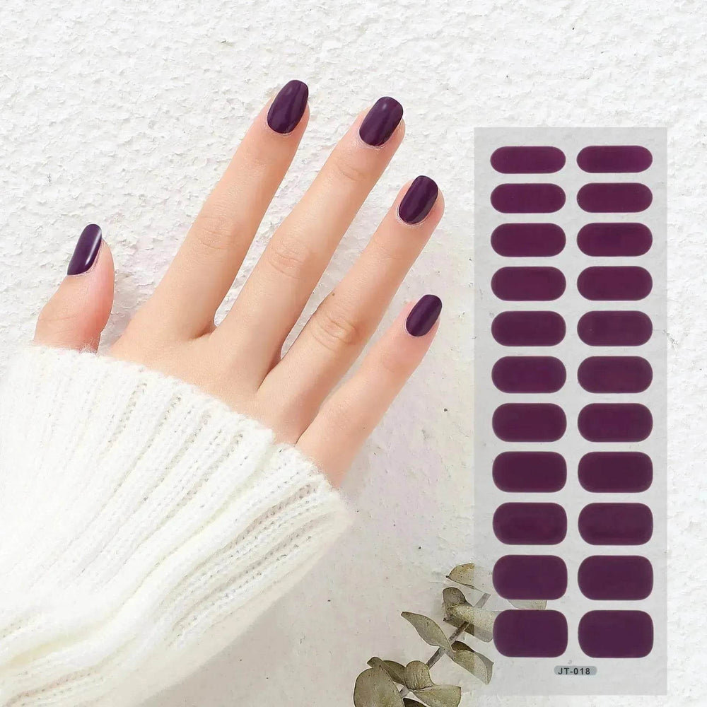Thermal Semi-curing Nail Beauty Full Stickers Phototherapy Gel Semi Cured Gel Nail Sticker - EX-STOCK Canada