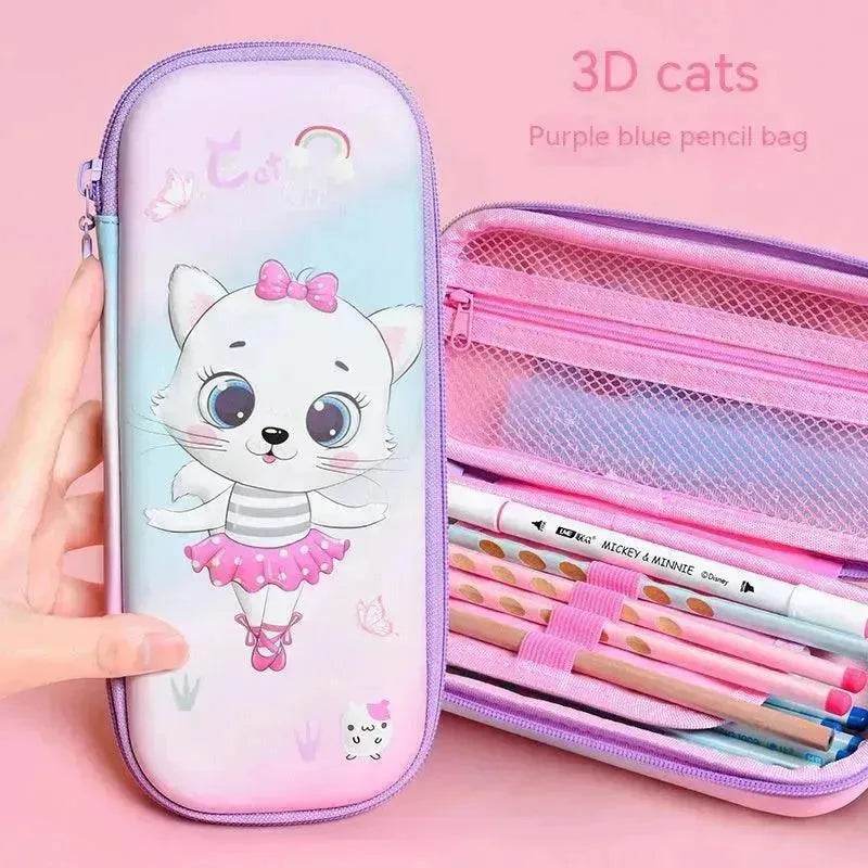 Three-dimensional Pencil Case Primary School Kindergarten Cartoon Large Capacity Pencil Case Pencil Box - EX-STOCK Canada