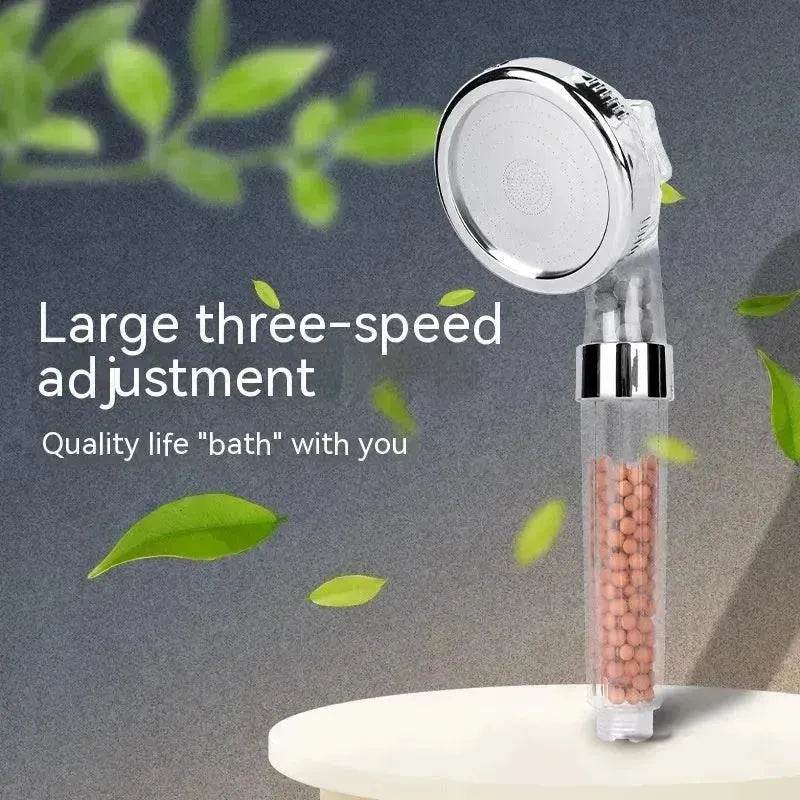 Three-speed Anion Supercharged Filtering Shower Head Nozzle - EX-STOCK Canada