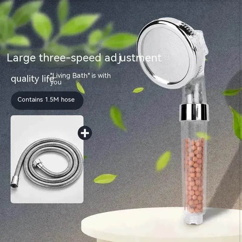 Three-speed Anion Supercharged Filtering Shower Head Nozzle - EX-STOCK Canada