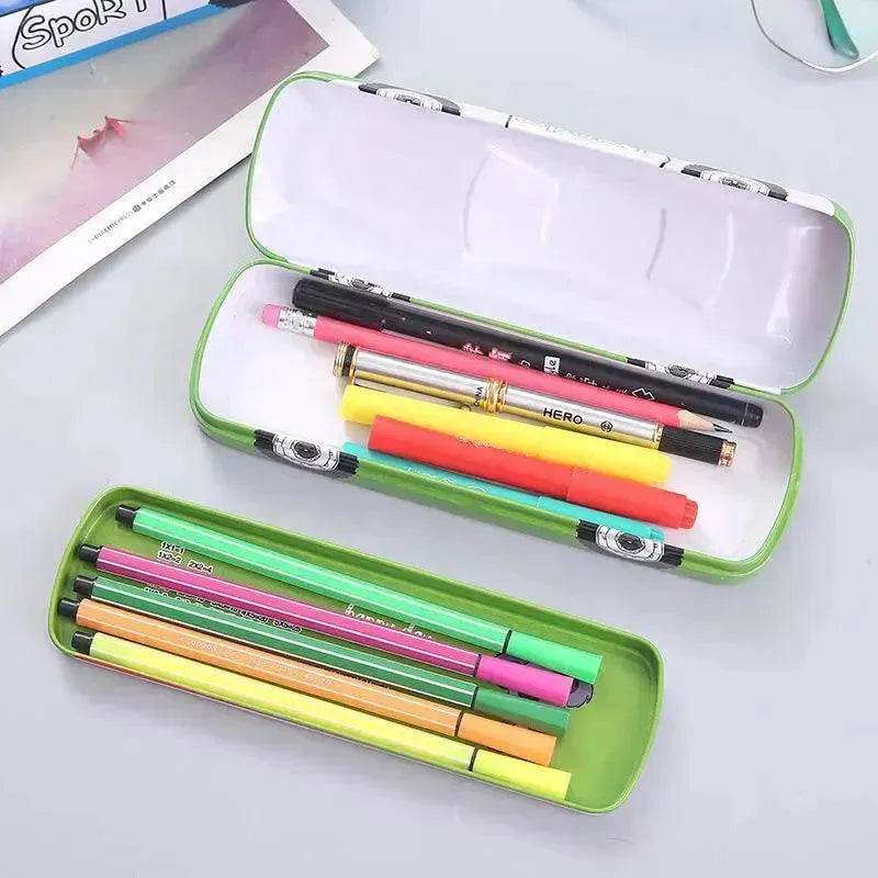 Tinplate Car Trolley Double-layer Stationery Box Racing Shape Pencil Case Cartoon Pattern Pencil Case - EX-STOCK Canada
