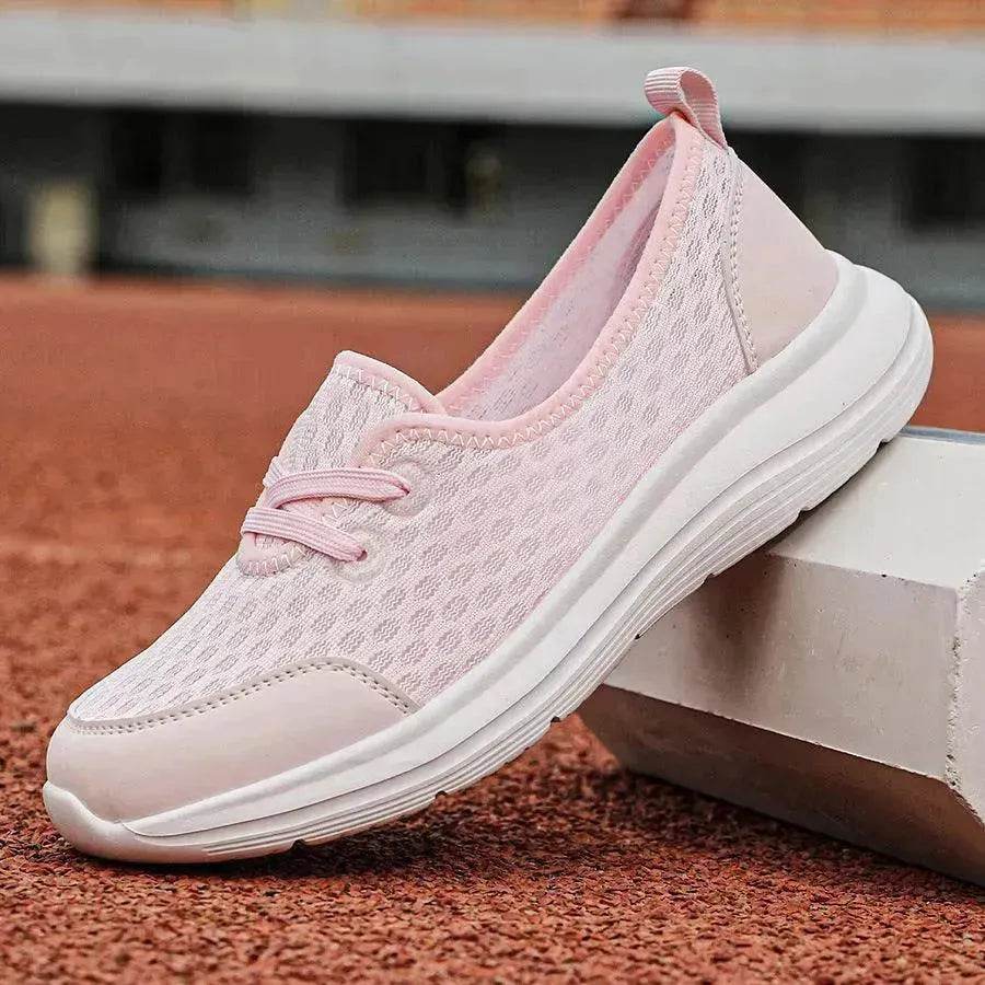 Trendy Lace-up Mesh Sneakers Fashion Sports Shoes Women Solid Cozy Flats Shoes sneakers for women - EX-STOCK Canada