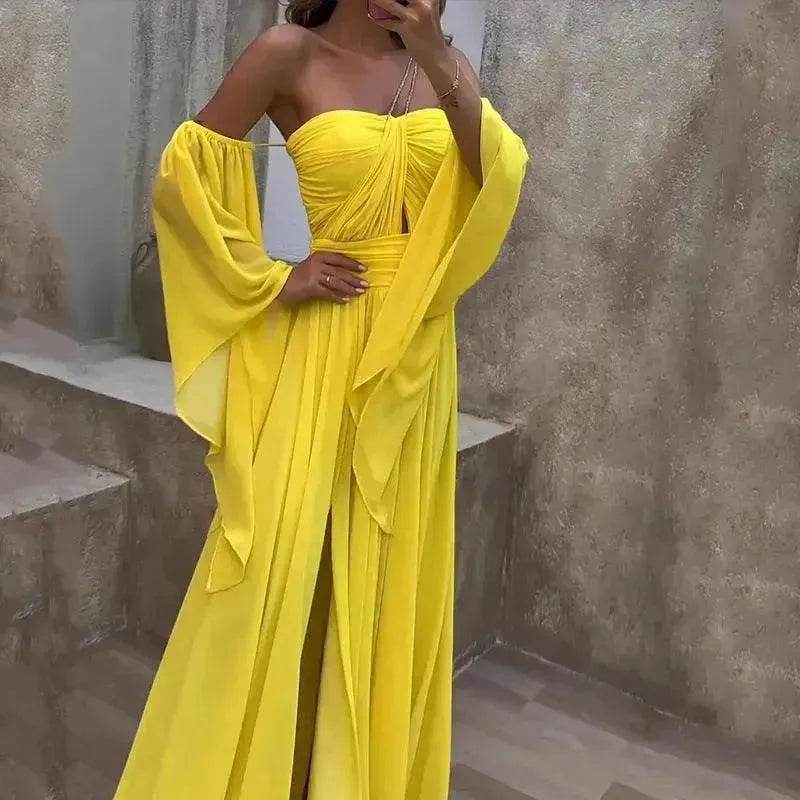 Tube Top Oversleeve Long Dress Women - EX-STOCK Canada